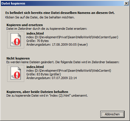 Windows 7 Explorer berschreibendialog